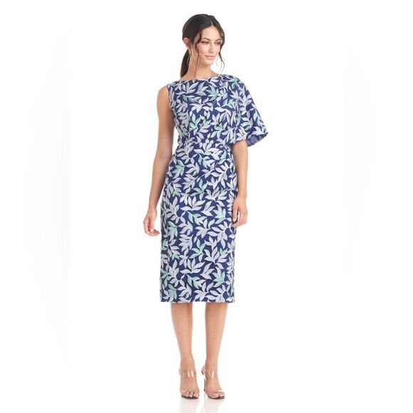JS Collections HALLIE CAPE MIDI DRESS - Picture 10 of 10